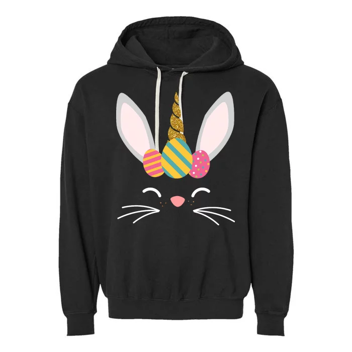 Easter Egg Bunny Unicorn Garment-Dyed Fleece Hoodie