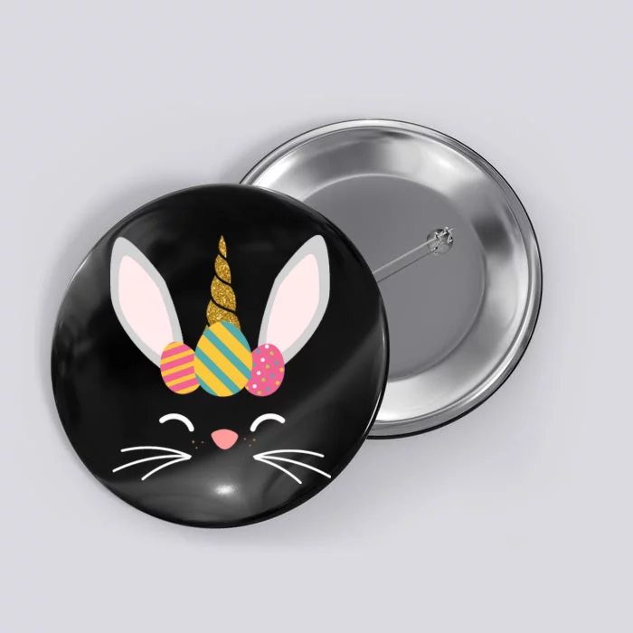 Easter Egg Bunny Unicorn Button