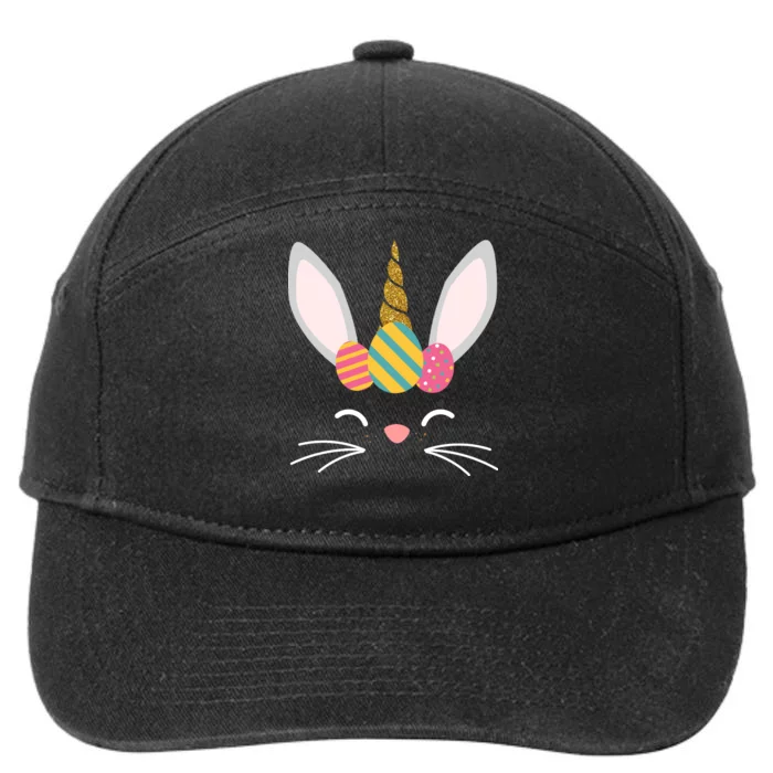 Easter Egg Bunny Unicorn 7-Panel Snapback Hat