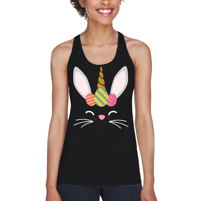 Easter Egg Bunny Unicorn Women's Racerback Tank