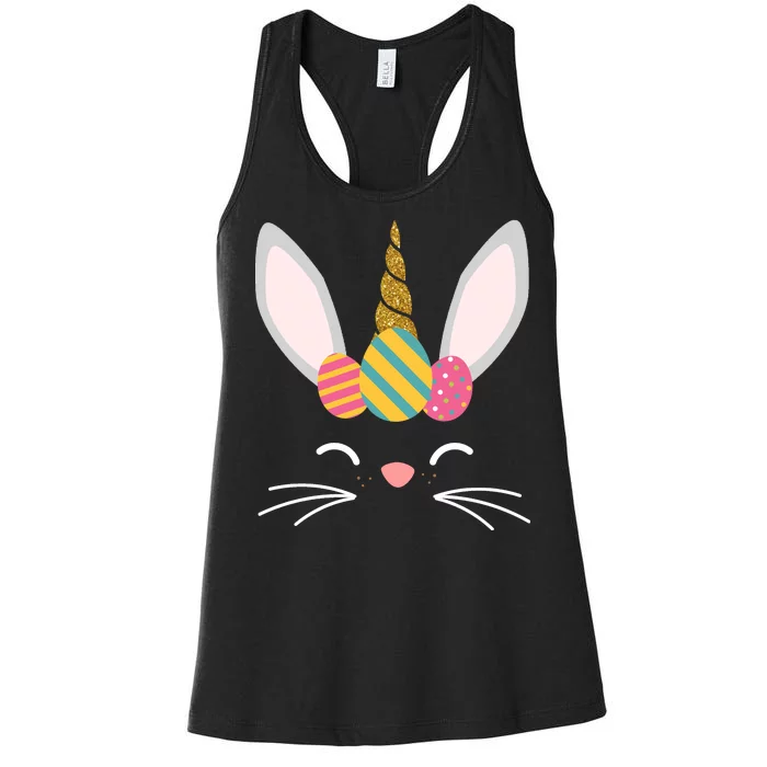 Easter Egg Bunny Unicorn Women's Racerback Tank