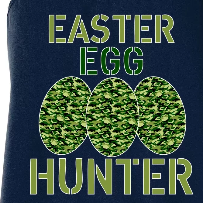 Easter Egg Hunter Camo Eggs Funny Egg Hunt Women's Racerback Tank