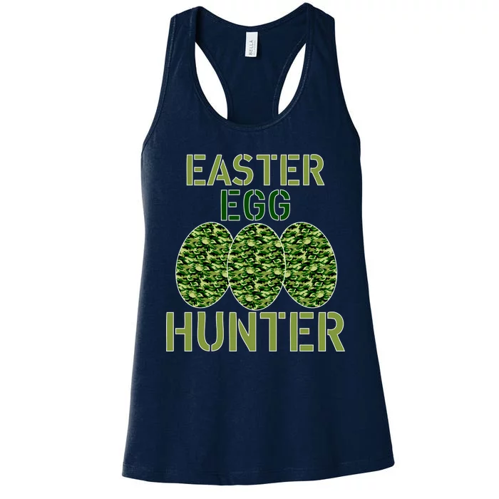 Easter Egg Hunter Camo Eggs Funny Egg Hunt Women's Racerback Tank