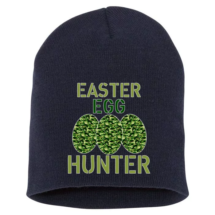 Easter Egg Hunter Camo Eggs Funny Egg Hunt Short Acrylic Beanie