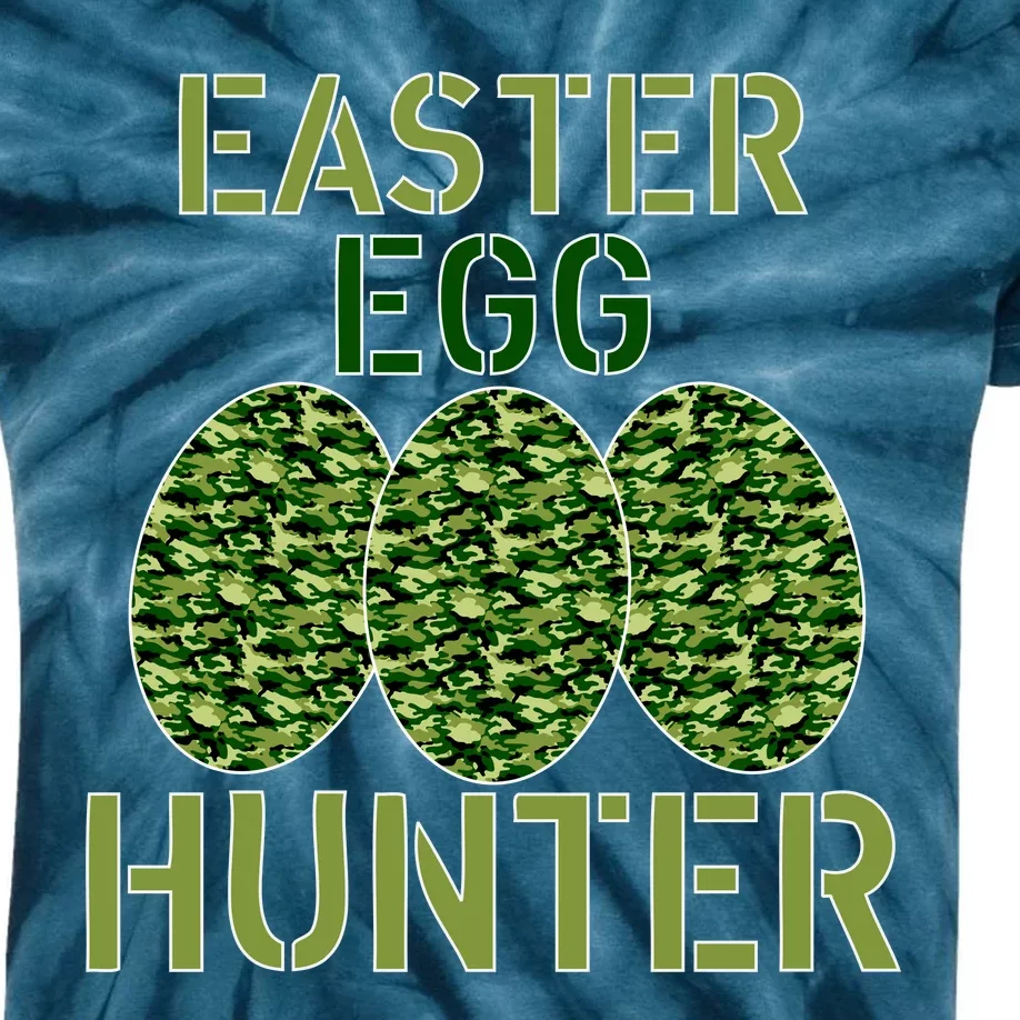 Easter Egg Hunter Camo Eggs Funny Egg Hunt Kids Tie-Dye T-Shirt