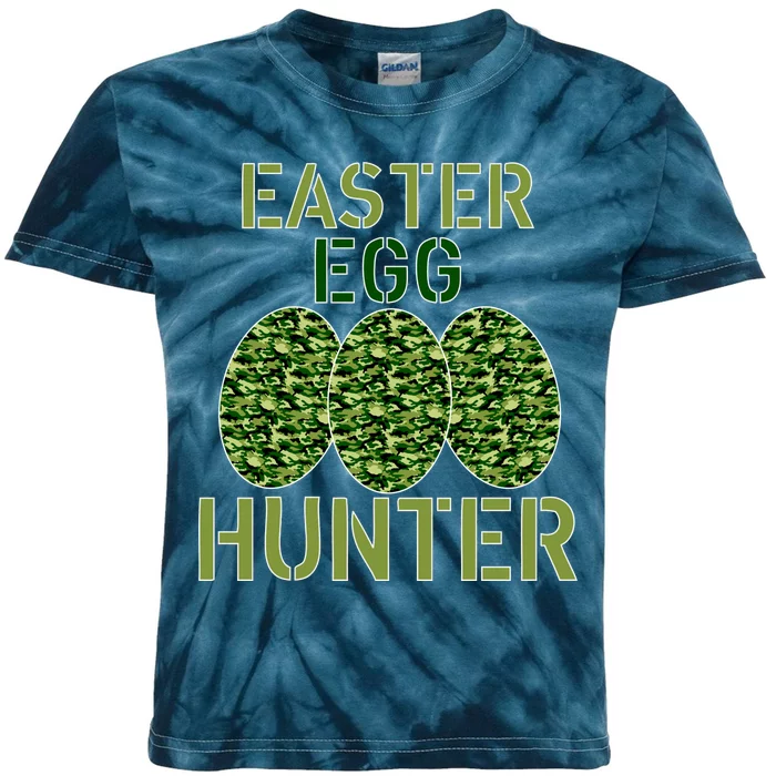 Easter Egg Hunter Camo Eggs Funny Egg Hunt Kids Tie-Dye T-Shirt