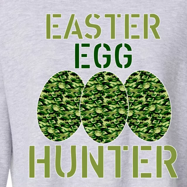 Easter Egg Hunter Camo Eggs Funny Egg Hunt Cropped Pullover Crew