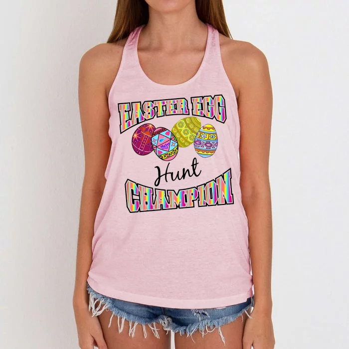 Easter Egg Hunting Champion Women's Knotted Racerback Tank