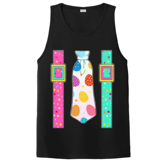 Easter Egg Tie & Suspenders Performance Tank