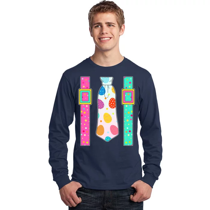 Easter Egg Tie & Suspenders Tall Long Sleeve T-Shirt