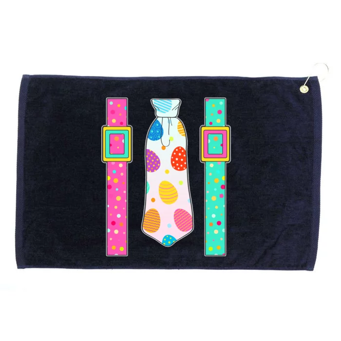 Easter Egg Tie & Suspenders Grommeted Golf Towel