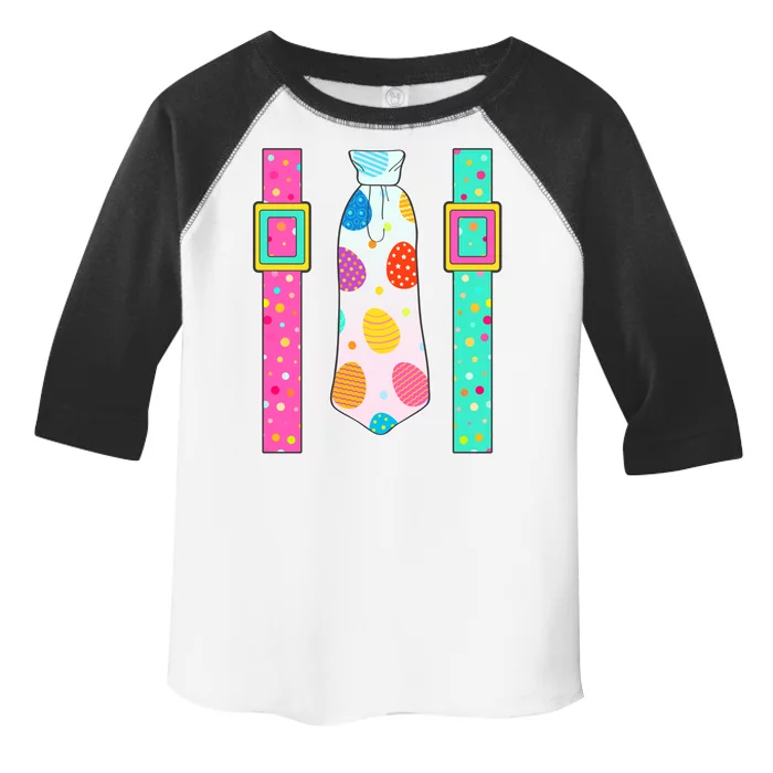 Easter Egg Tie & Suspenders Toddler Fine Jersey T-Shirt