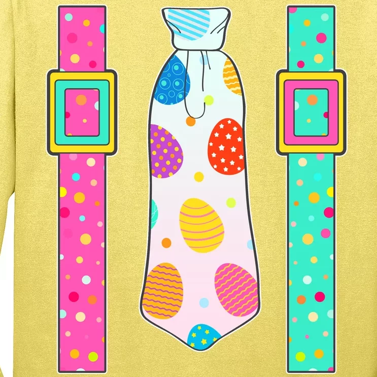 Easter Egg Tie & Suspenders Long Sleeve Shirt