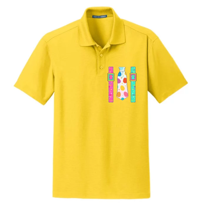 Easter Egg Tie & Suspenders Dry Zone Grid Performance Polo