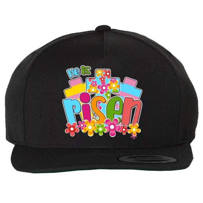 Easter He Is Risen Spring flowers Wool Snapback Cap