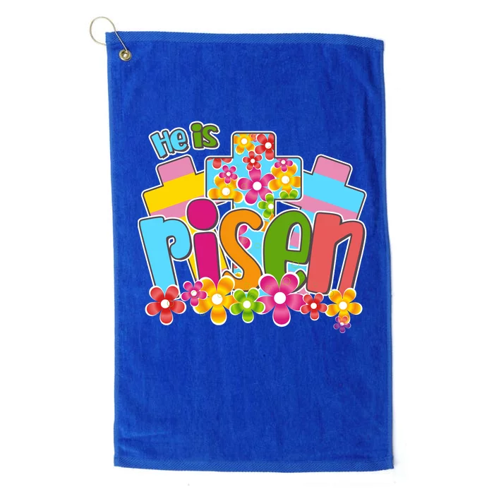 Easter He Is Risen Spring flowers Platinum Collection Golf Towel