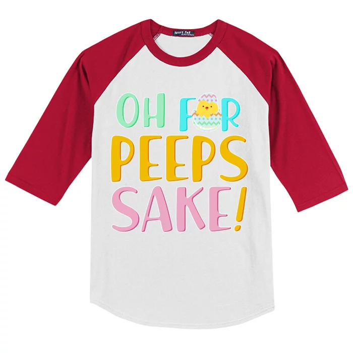 Easter Oh For Peeps Sake Kids Colorblock Raglan Jersey