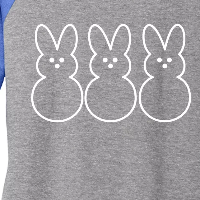 Easter Peeps Women's Tri-Blend 3/4-Sleeve Raglan Shirt