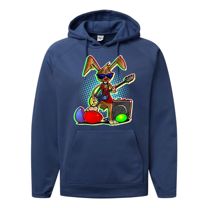 Easter Rock Bunny Performance Fleece Hoodie