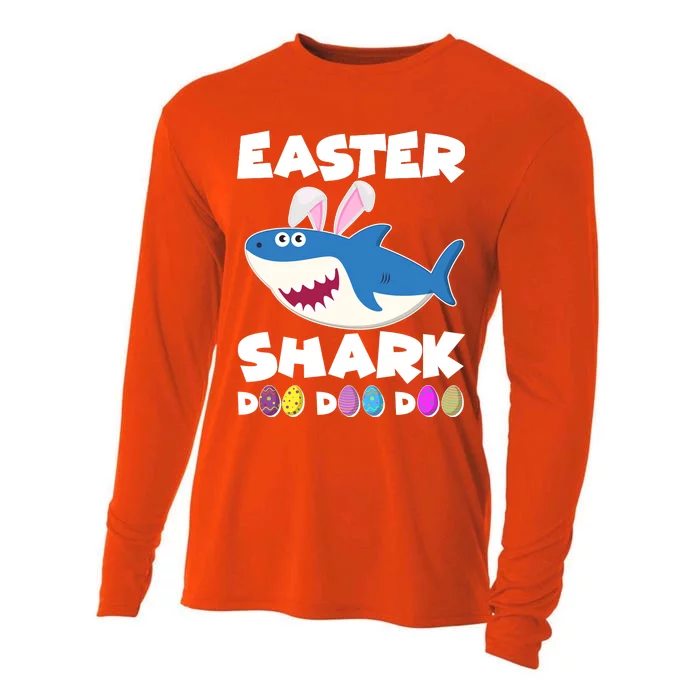 Easter Shark Doo Doo Doo Cooling Performance Long Sleeve Crew