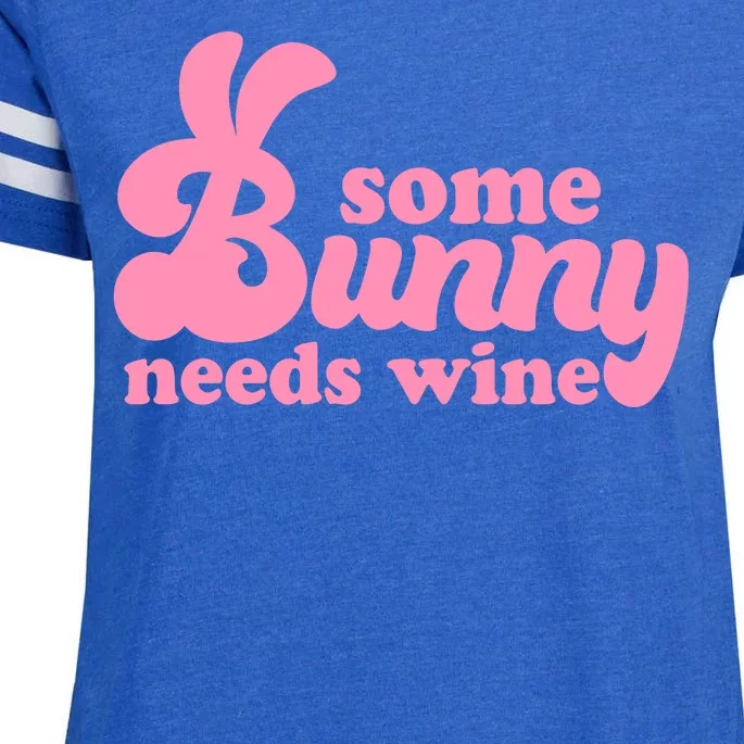 Easter Some Bunny Needs Wine Enza Ladies Jersey Football T-Shirt