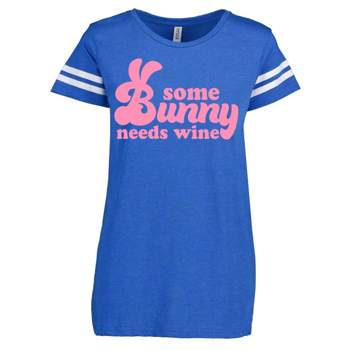 Easter Some Bunny Needs Wine Enza Ladies Jersey Football T-Shirt