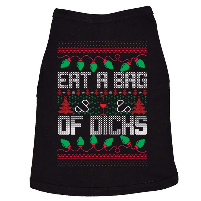 Eat A Bag Of Dicks Offensive Ugly X-Mas Doggie Tank