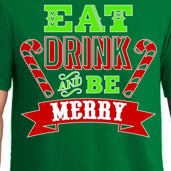 Eat Drink And Be Merry Christmas Pajama Set