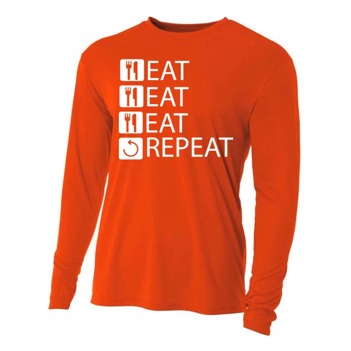 Eat Eat Eat Repeat Cooling Performance Long Sleeve Crew