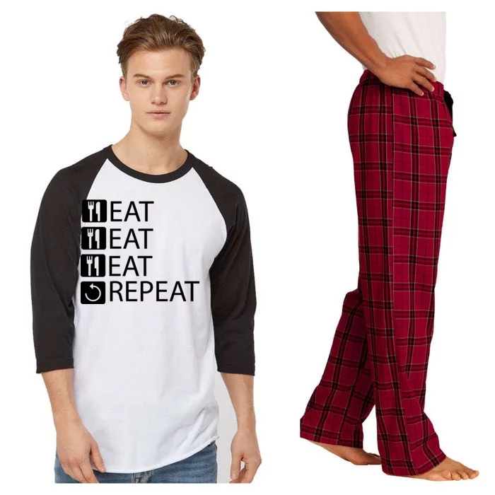 Eat Eat Eat Repeat Raglan Sleeve Pajama Set