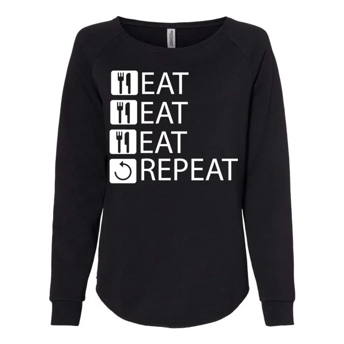 Eat Eat Eat Repeat Womens California Wash Sweatshirt