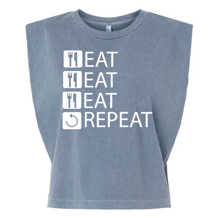 Eat Eat Eat Repeat Garment-Dyed Women's Muscle Tee