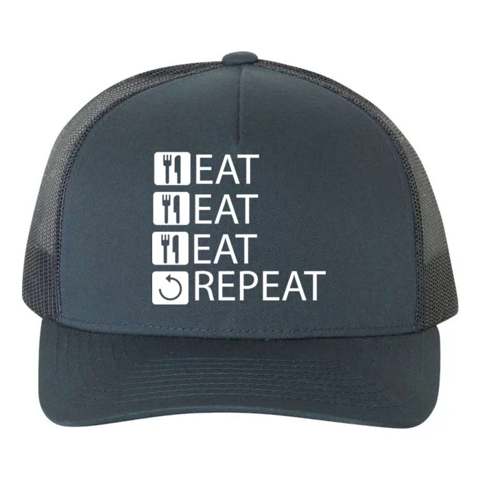 Eat Eat Eat Repeat Yupoong Adult 5-Panel Trucker Hat