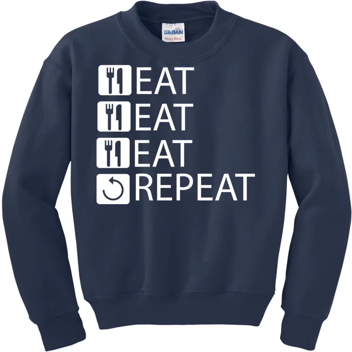 Eat Eat Eat Repeat Kids Sweatshirt