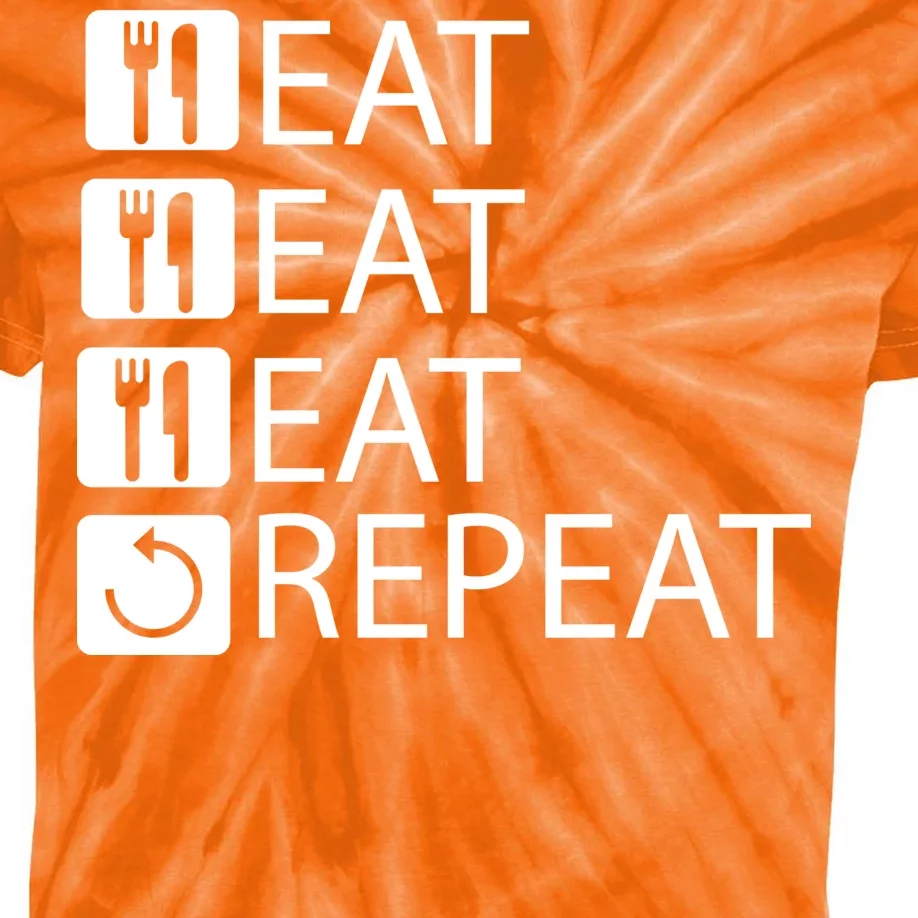 Eat Eat Eat Repeat Kids Tie-Dye T-Shirt