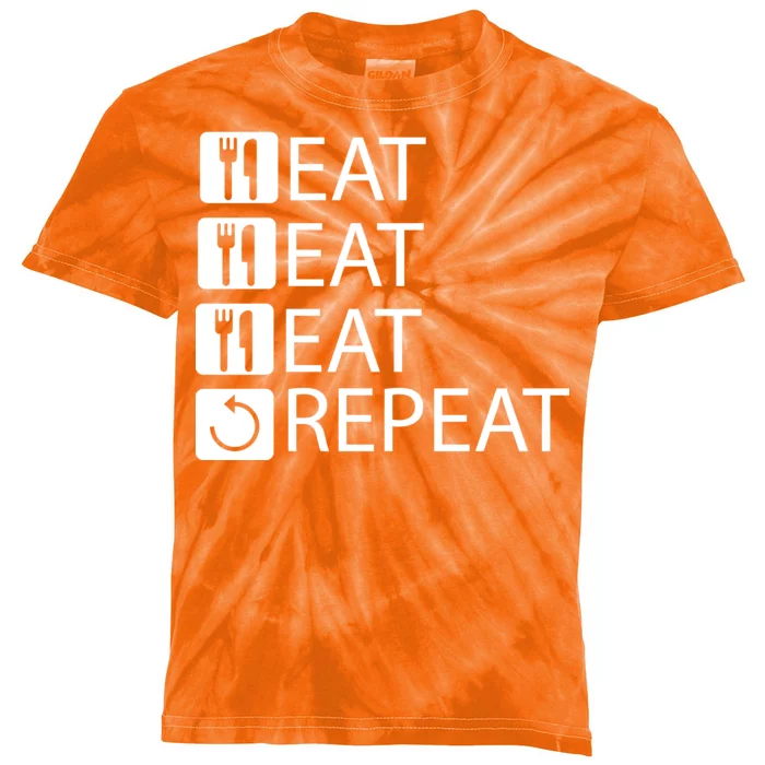 Eat Eat Eat Repeat Kids Tie-Dye T-Shirt