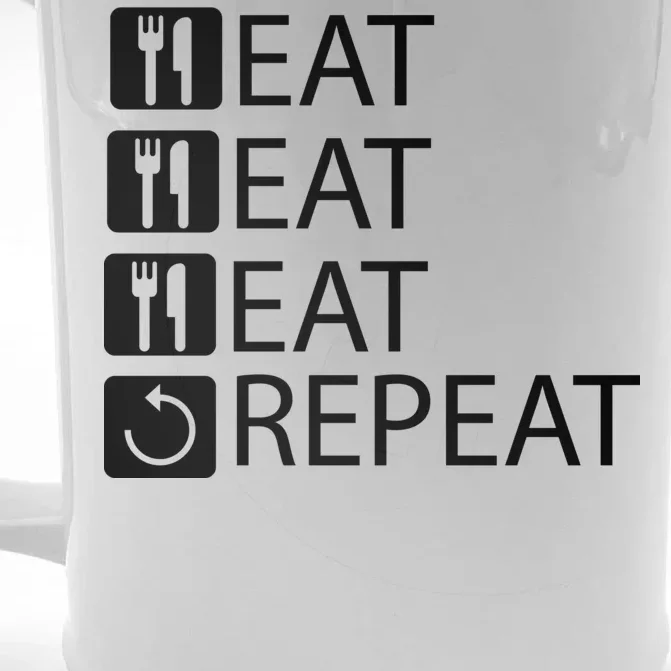 Eat Eat Eat Repeat Front & Back Beer Stein