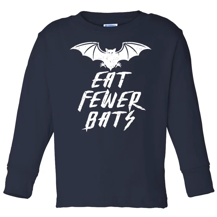 Eat Fewer Bats Toddler Long Sleeve Shirt