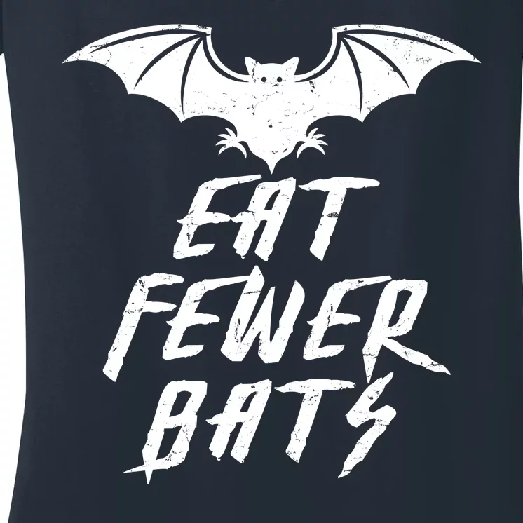 Eat Fewer Bats Women's V-Neck T-Shirt