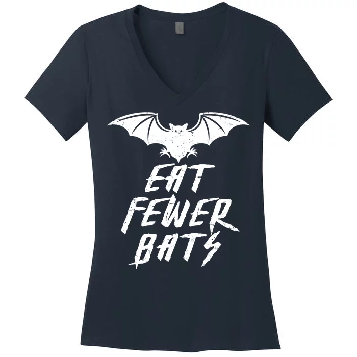 Eat Fewer Bats Women's V-Neck T-Shirt