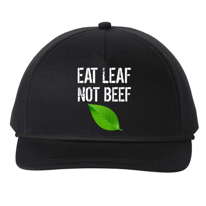 Eat Leaf Not Beef Funny Vegetarians Snapback Five-Panel Rope Hat