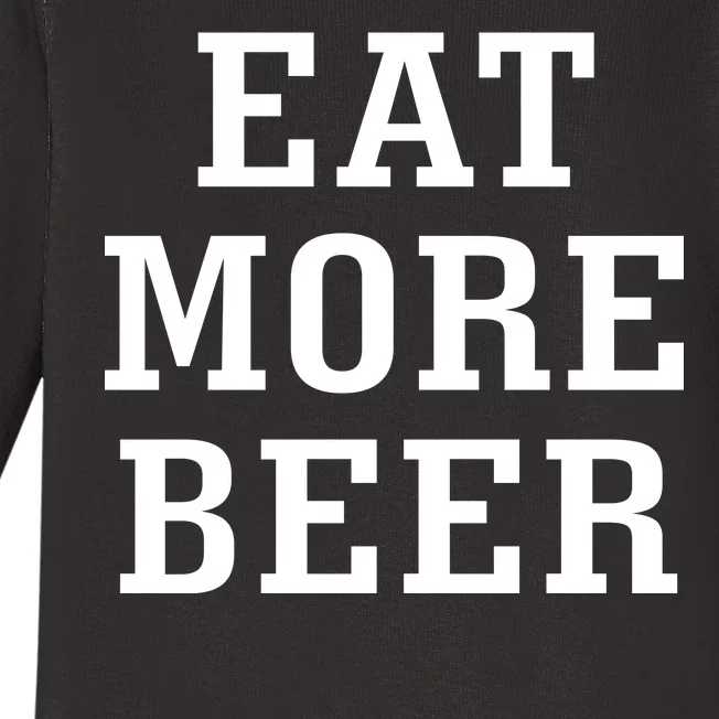 Eat More Beer Baby Long Sleeve Bodysuit