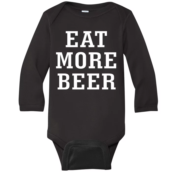 Eat More Beer Baby Long Sleeve Bodysuit