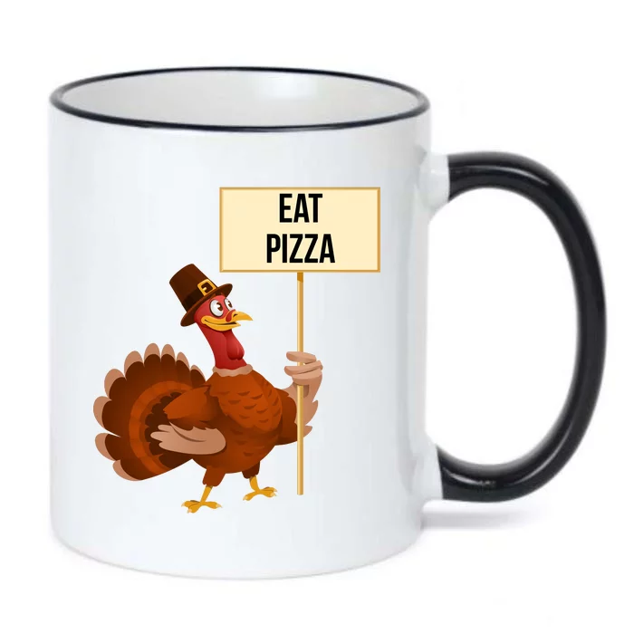 Eat Pizza Funny Turkey Black Color Changing Mug