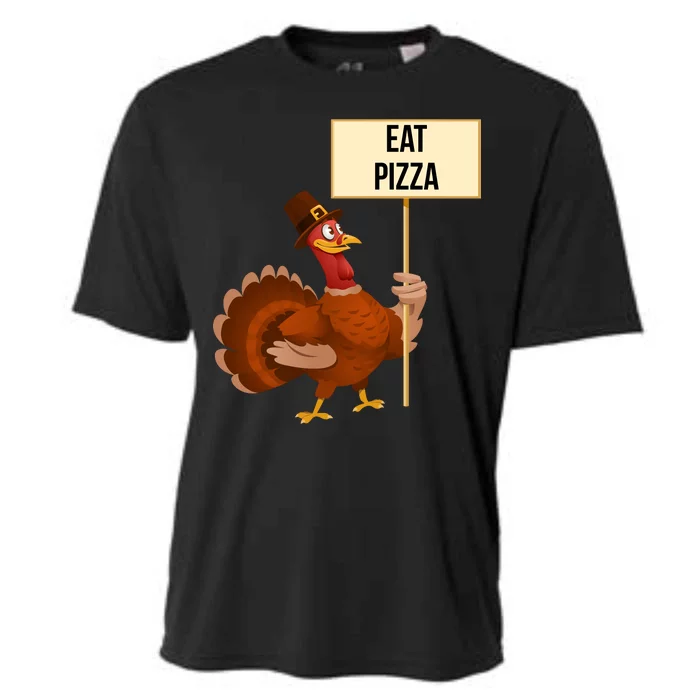 Eat Pizza Funny Turkey Cooling Performance Crew T-Shirt