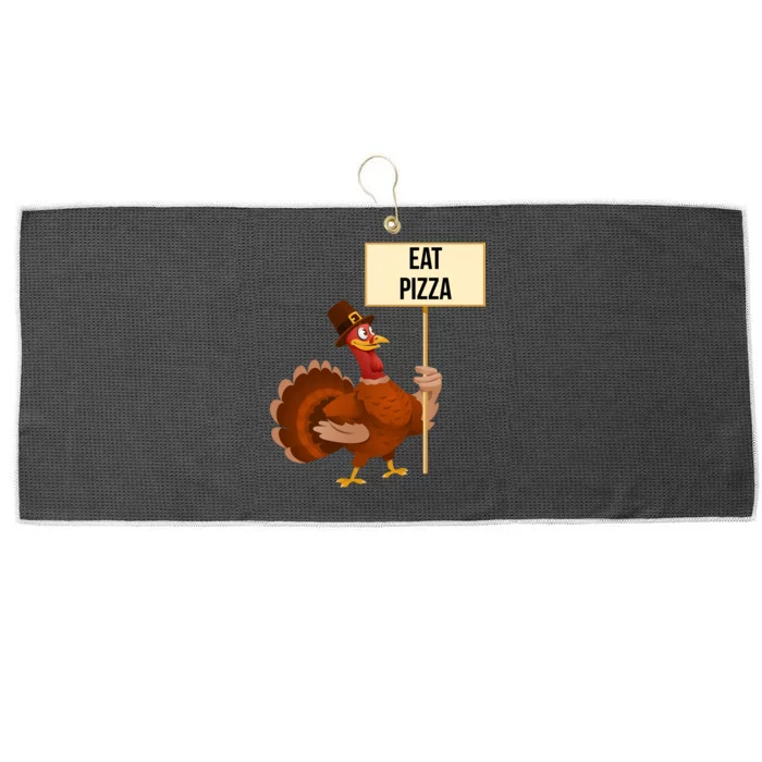 Eat Pizza Funny Turkey Large Microfiber Waffle Golf Towel