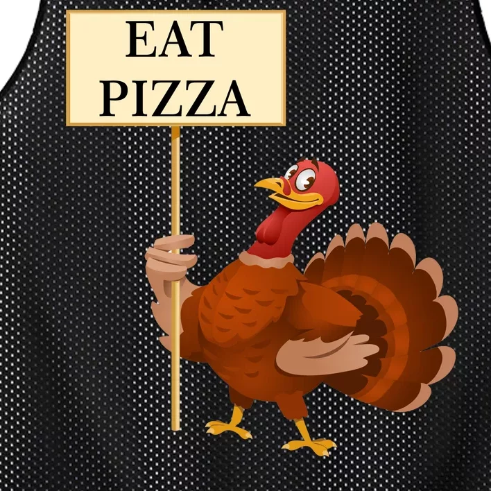 Eat Pizza Not Turkey Mesh Reversible Basketball Jersey Tank