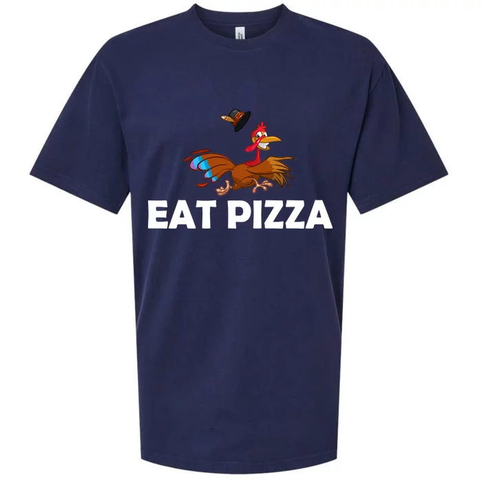 Eat Pizza Not Turkey Funny Thanksgiving Sueded Cloud Jersey T-Shirt