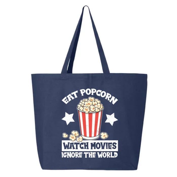 Eat Popcorn Watch Movies Ignore The World 25L Jumbo Tote