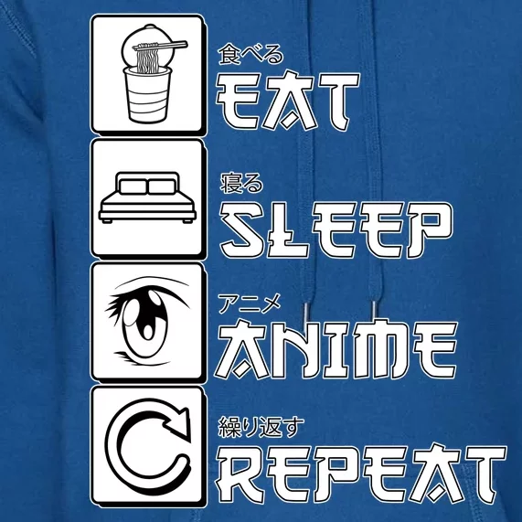 Eat Sleep Anime Repeat Premium Hoodie